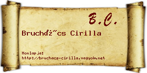 Bruchács Cirilla névjegykártya
